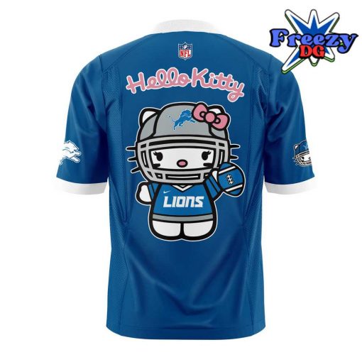 Detroit Lions x Hello Kitty 2024 Blue Football Jersey