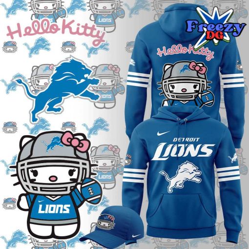 Detroit Lions x Hello Kitty 2024 Blue Hoodie