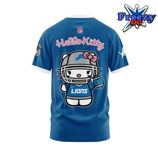 Detroit Lions x Hello Kitty 2024 Blue T-Shirt