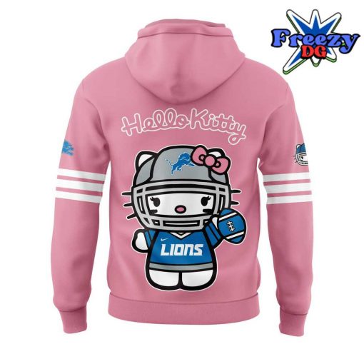 Detroit Lions x Hello Kitty 2024 Pink Hoodie