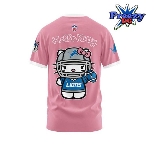 Detroit Lions x Hello Kitty 2024 Pink T-Shirt