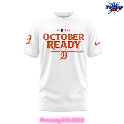 Detroit Tigers October Ready 2024 White T-Shirt