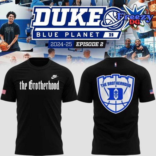 Duke Blue Planet The Brotherhood 2024 Black T-Shirt