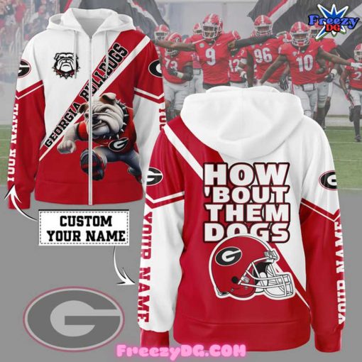 Georgia Bulldogs Custom Your Name Zip Hoodie