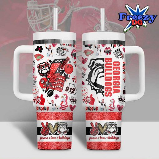 Georgia Bulldogs Peace Love Stanley Tumbler Cup