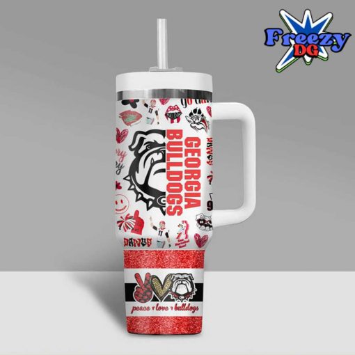 Georgia Bulldogs Peace Love Stanley Tumbler Cup