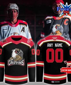 Grand Rapids Griffins CCM Quicklite 2024 Black Hockey Jersey