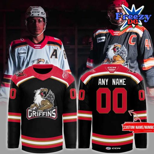 Grand Rapids Griffins CCM Quicklite 2024 Black Hockey Jersey