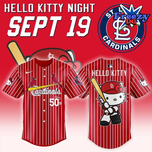 Hello Kitty x St. Louis Cardinals 50th Anniversary Baseball Jersey