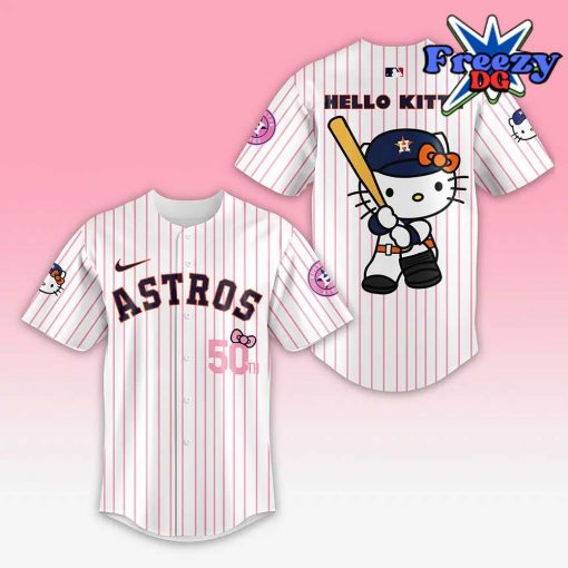 Houston Astros Hello Kitty Stripe Baseball Jersey