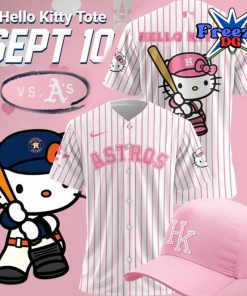 Houston Astros x Hello Kitty Night Stripe Baseball Jersey