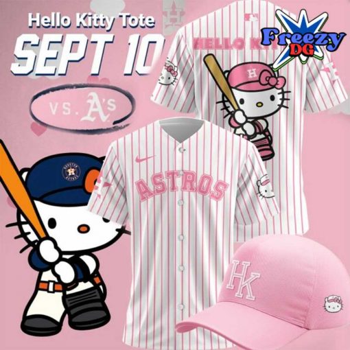 Houston Astros x Hello Kitty Night Stripe Baseball Jersey