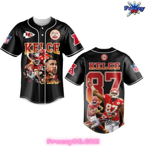 Kansas City Chiefs Travis Kelce Superstar Baseball Jersey