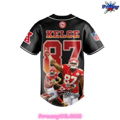 Kansas City Chiefs Travis Kelce Superstar Baseball Jersey