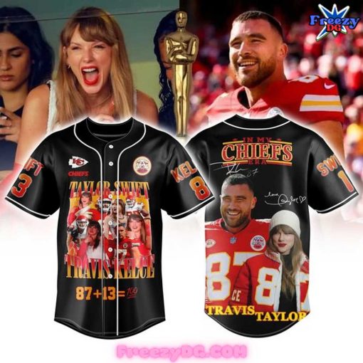 Kansas City Chiefs Travis Kelce x Taylor Swift Baseball Jersey