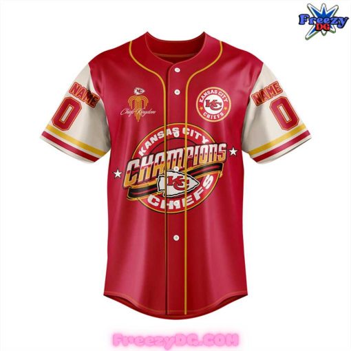 Kansas City Chiefs Super Bowl Champions Baseball Jersey