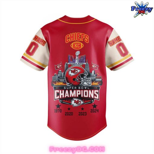 Kansas City Chiefs Super Bowl Champions Baseball Jersey