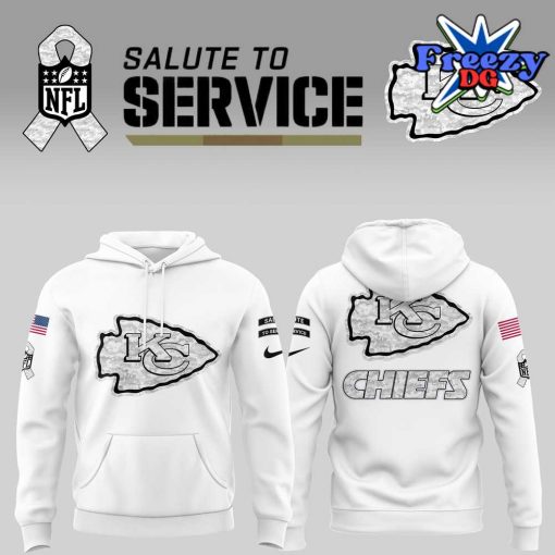 Kansas City Chiefs Salute to Service 2024 White Hoodie