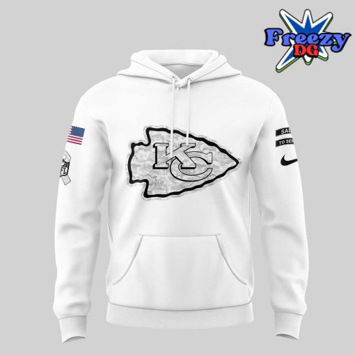 Kansas City Chiefs Salute to Service 2024 White Hoodie