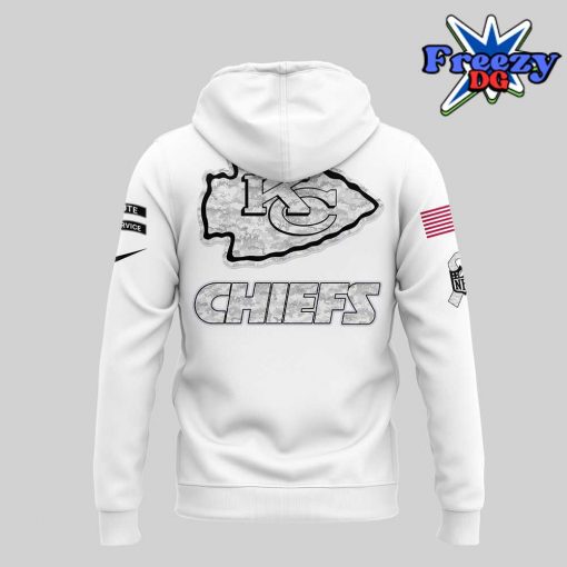 Kansas City Chiefs Salute to Service 2024 White Hoodie