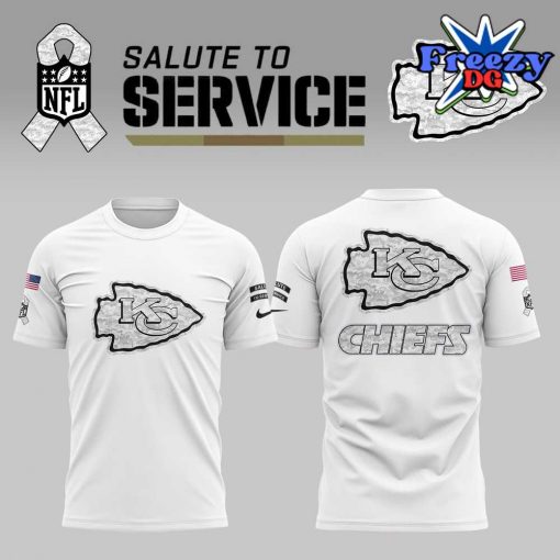 Kansas City Chiefs Salute to Service 2024 White T-Shirt