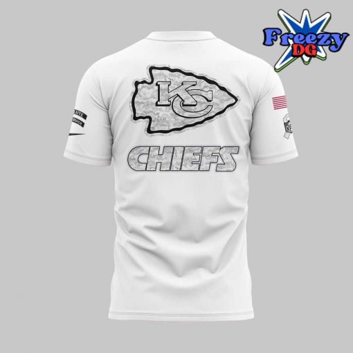 Kansas City Chiefs Salute to Service 2024 White T-Shirt