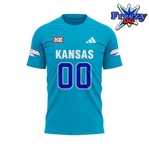 Kansas Jayhawks Football Big XII Blue T-Shirt