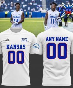 Kansas Jayhawks Football Big XII White T-Shirt