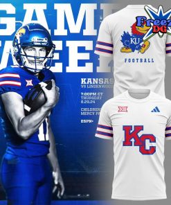 Kansas Jayhawks Football KC 2024 White T-Shirt