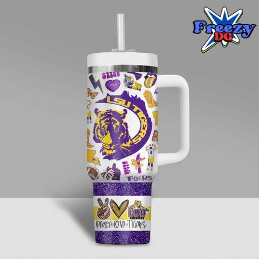 LSU Tiger Peace Love Stanley Tumbler Cup