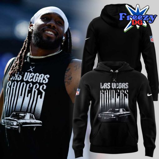 Las Vegas Raiders Vintage Car Graphic Hoodie