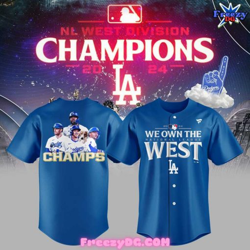 Los Angeles Dodgers We Own The West Champs 2024 Baseball Jersey