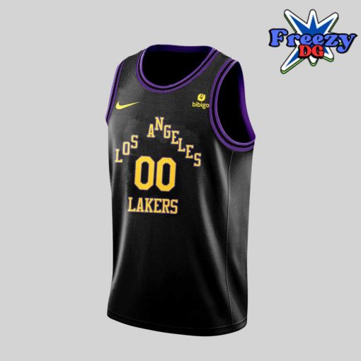 Los Angeles Lakers Black and Purple 2024 Basketball Jersey