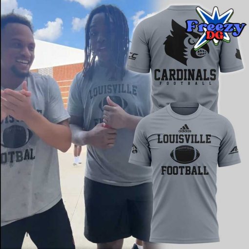 Louisville Cardinals Football 2024 Grey T-Shirt