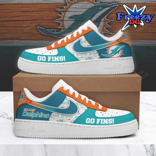 Miami Dolphins Go Fins Nike Air Force 1