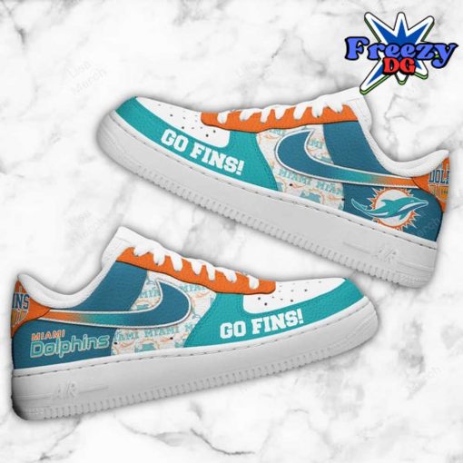 Miami Dolphins Go Fins Nike Air Force 1