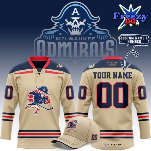 Milwaukee Admirals New 2024 Beige Alternate Hockey Jersey