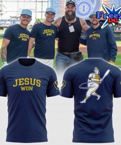 Milwaukee Brewers Baseball Jesus Won 2024 T-shirt