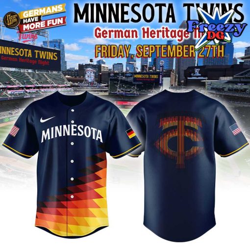 Minnesota Twins German Heritage Night 2024 Navy Baseball Jersey