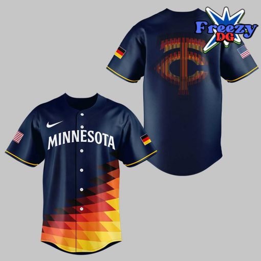 Minnesota Twins German Heritage Night 2024 Navy Baseball Jersey