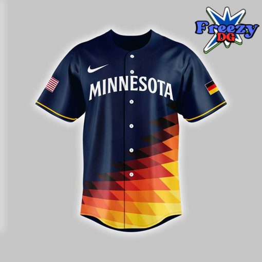 Minnesota Twins German Heritage Night 2024 Navy Baseball Jersey