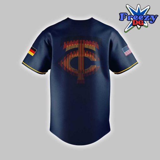 Minnesota Twins German Heritage Night 2024 Navy Baseball Jersey