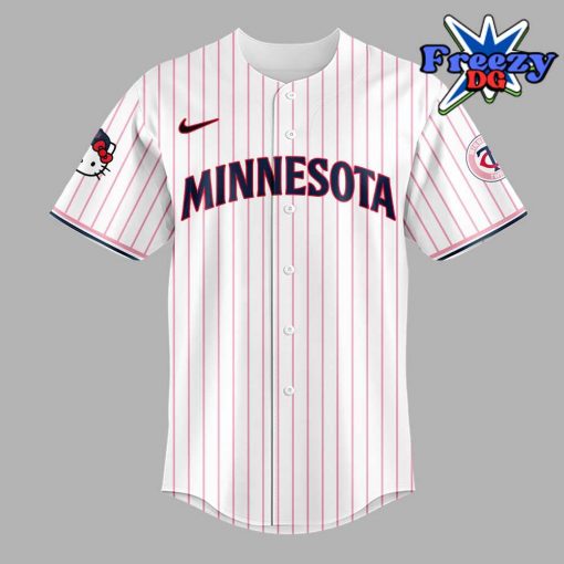 Minnesota Twins x Hello Kitty 2024 Stripe Baseball Jersey