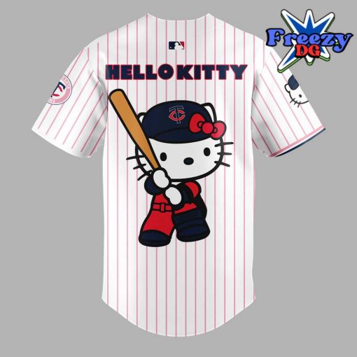 Minnesota Twins x Hello Kitty 2024 Stripe Baseball Jersey