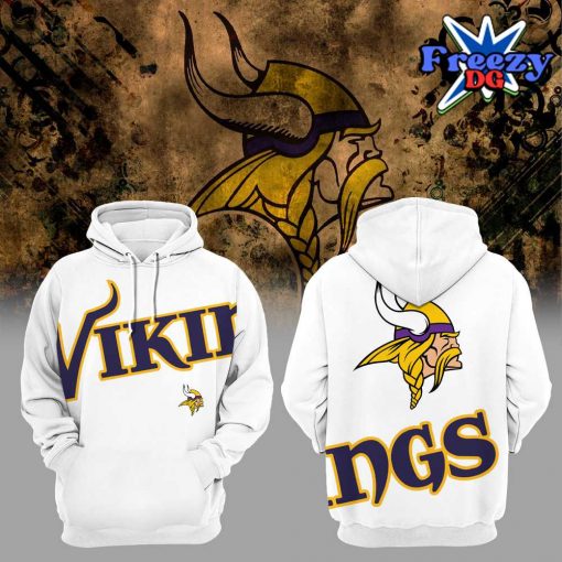 Minnesota Vikings New 2024 White Hoodie