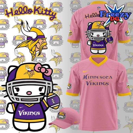 Minnesota Vikings x Hello Kitty 2024 Pink Football Jersey