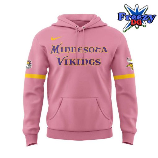 Minnesota Vikings x Hello Kitty 2024 Pink Hoodie