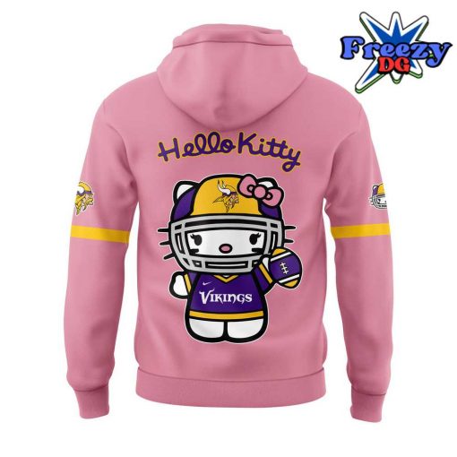 Minnesota Vikings x Hello Kitty 2024 Pink Hoodie