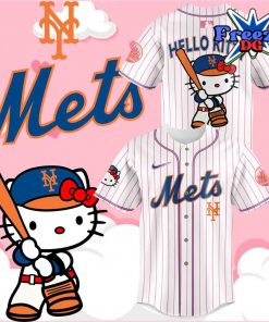 New York Mets x Hello Kitty Stripe Baseball Jersey