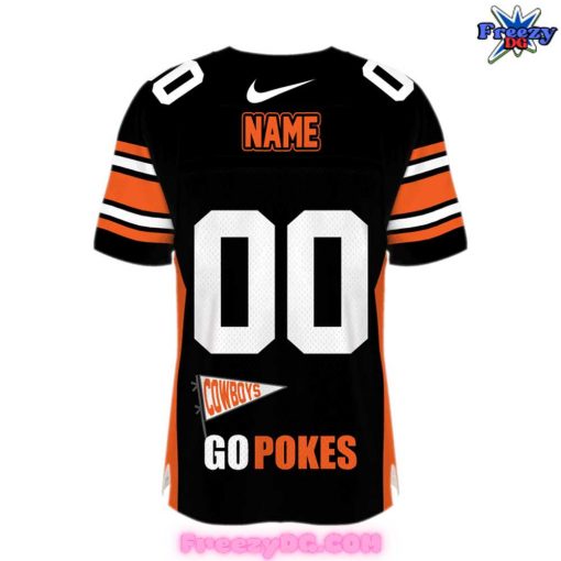 OSU Cowboys Go Pokes Customize Orange Football Jersey